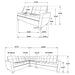 Georgina Sectional Loveseat - Visions in Furniture (La Mirada, CA)
