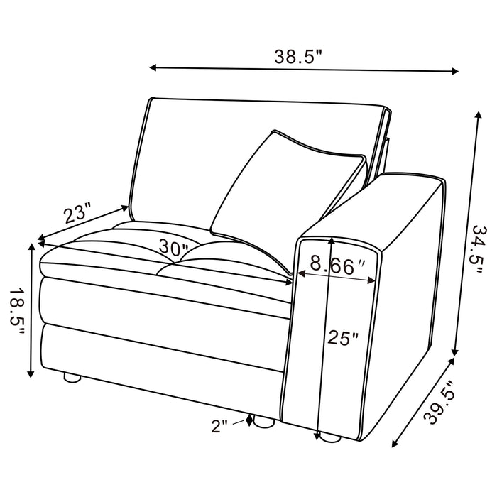 Atlantic Side Chair Sectionals - Visions in Furniture (La Mirada, CA)