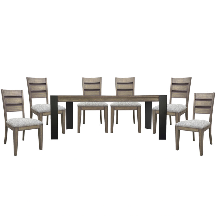 Parker House Cedar Fork - Dining 78 inch Rectangular Dining Table with 6 ladderback chairs