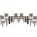 Parker House Cedar Fork - Dining 78 inch Rectangular Dining Table with 6 ladderback chairs