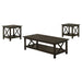 Rachelle 3-piece Occasional Table Set Deep Merlot - Visions in Furniture (La Mirada, CA)
