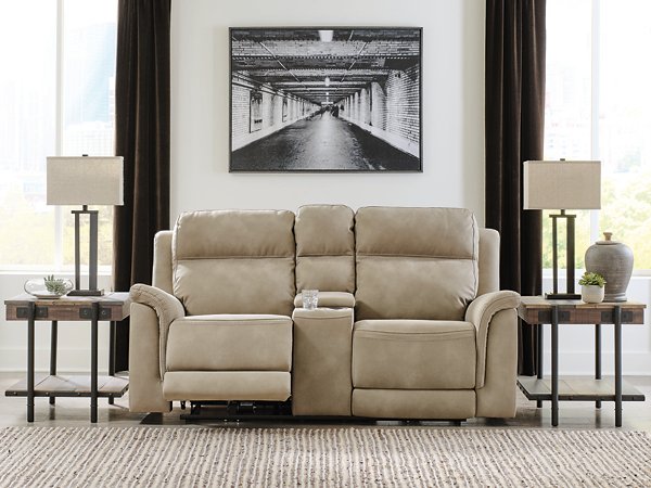Next-Gen DuraPella Power Reclining Loveseat with Console - Visions in Furniture (La Mirada, CA)