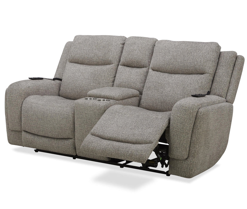 Parker Living Penfield - Frappe Zero Gravity Power Reclining Console Loveseat with Heat Massage and Speaker P3