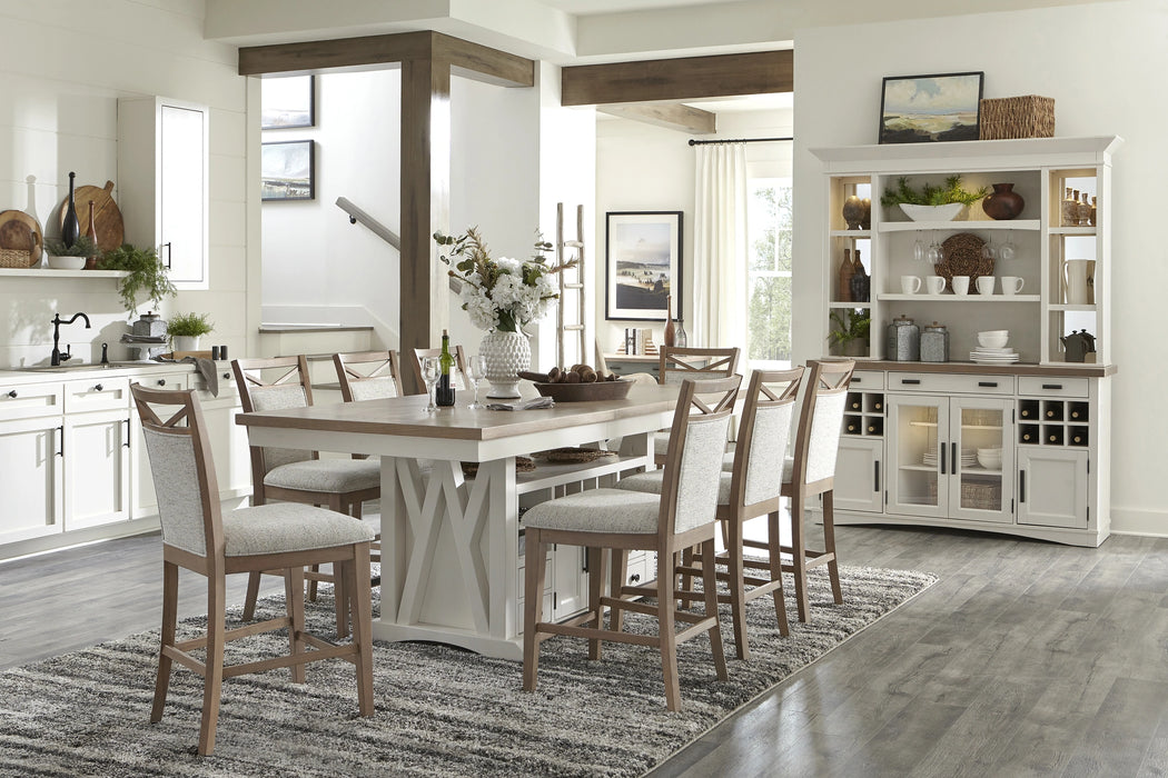 Parker House Americana Modern Dining 72 inch Island Counter Height Extendable Dining Table