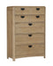 Parker House Escape - Bedroom Queen Poster Bed 2 Nightstands Dresser with Mirror and Chest