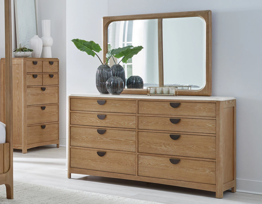 Parker House Escape - Bedroom Queen Panel Bed 2 Nightstands and Dresser with Mirror
