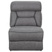 Higgins Upholstered Armless Chair Grey - Visions in Furniture (La Mirada, CA)