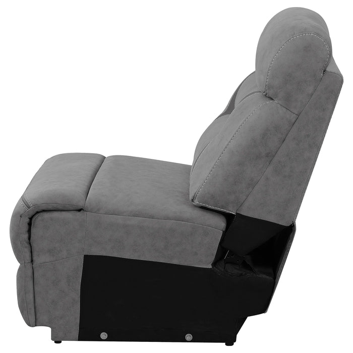 Higgins Upholstered Armless Chair Grey - Visions in Furniture (La Mirada, CA)