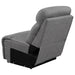 Higgins Upholstered Armless Chair Grey - Visions in Furniture (La Mirada, CA)