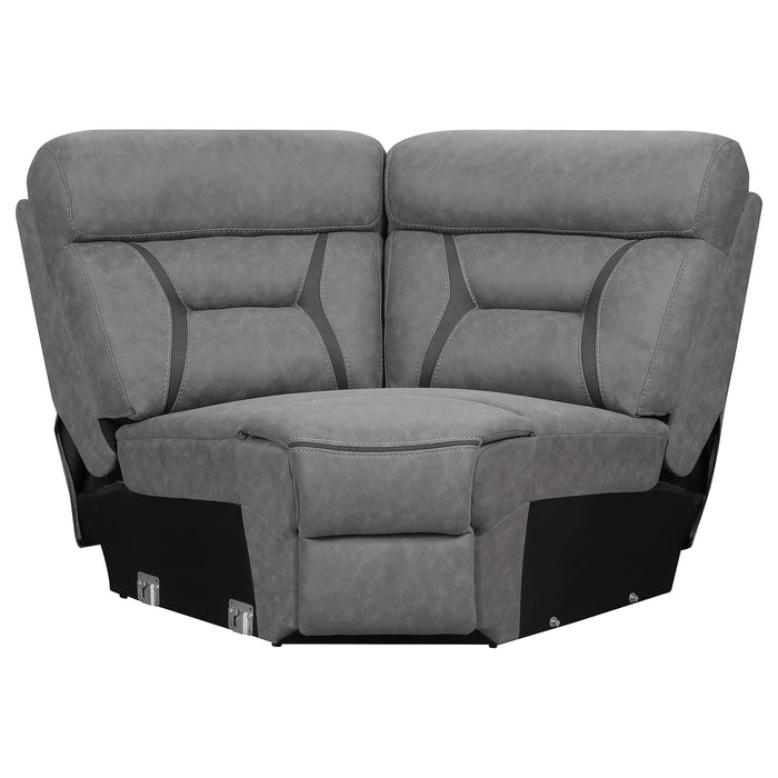Higgins Upholstered Wedge Grey - Visions in Furniture (La Mirada, CA)