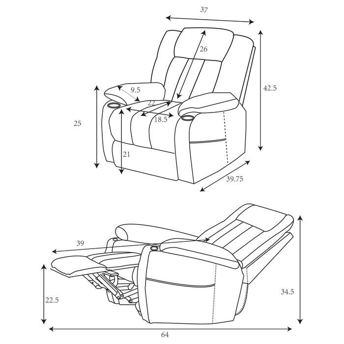 Houston Power Recliner - Visions in Furniture (La Mirada, CA)