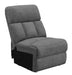 Bahrain Upholstered Armless Chair Charcoal - Visions in Furniture (La Mirada, CA)