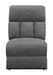 Bahrain Upholstered Armless Chair Charcoal - Visions in Furniture (La Mirada, CA)