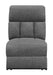 Bahrain Upholstered Armless Power Recliner Charcoal - Visions in Furniture (La Mirada, CA)