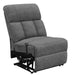 Bahrain Upholstered Armless Recliner Charcoal - Visions in Furniture (La Mirada, CA)