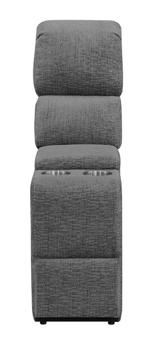 Bahrain Upholstered Console Charcoal - Visions in Furniture (La Mirada, CA)