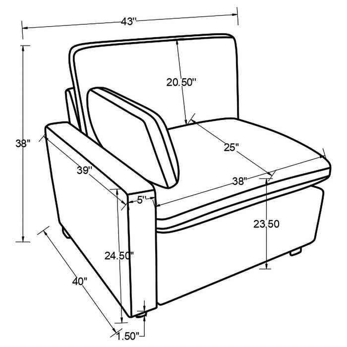 Collins Sectionals White - Visions in Furniture (La Mirada, CA)