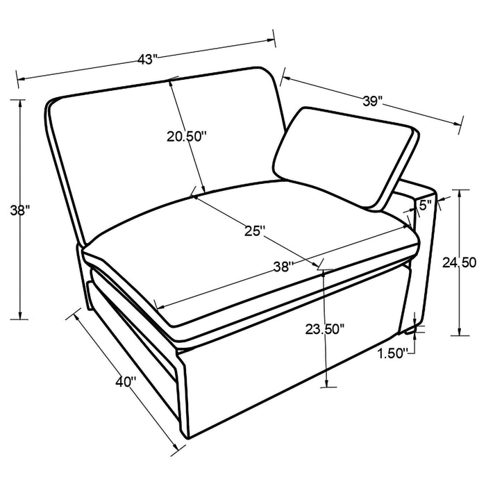 Collins Sectionals White - Visions in Furniture (La Mirada, CA)