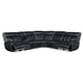 Hewitt Leather Upholstered Power Reclining Sectional Black - Visions in Furniture (La Mirada, CA)