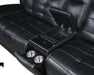 Hewitt Leather Upholstered Power Reclining Sectional Black - Visions in Furniture (La Mirada, CA)