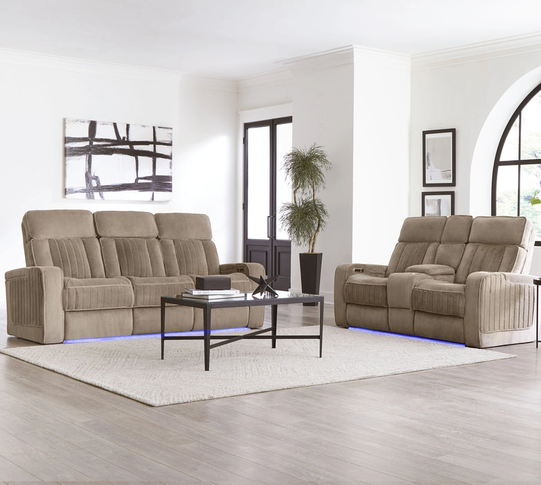 Parker Living Equinox Power Reclining Sofa with Drop Down Table