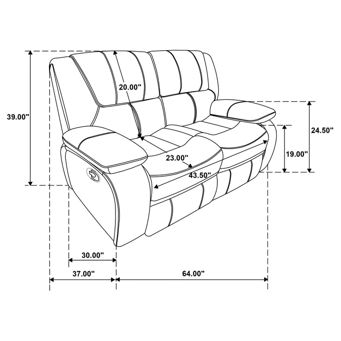 Camila Reclining 3 Pc Set - Visions in Furniture (La Mirada, CA)