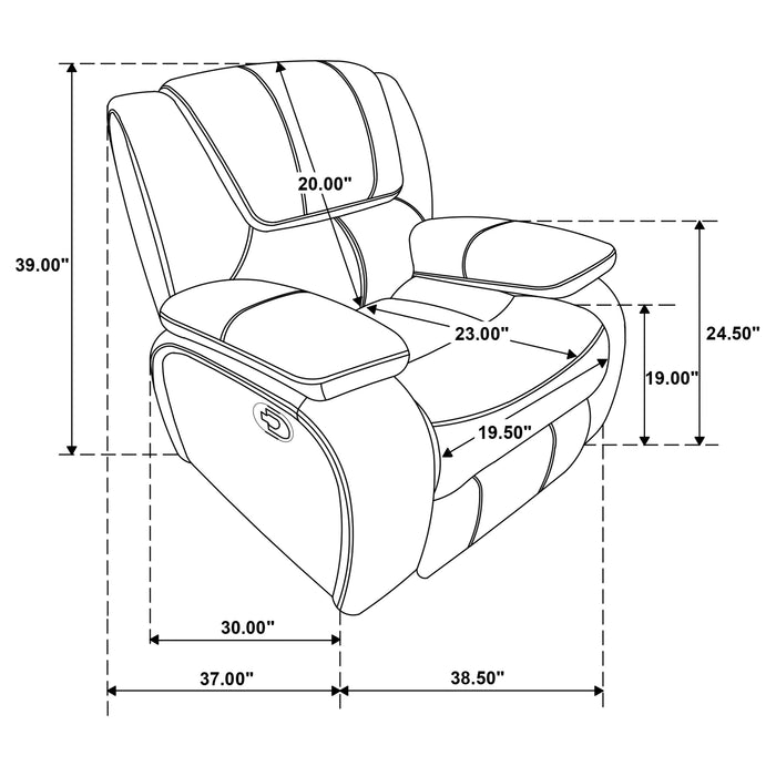 Camila Reclining 3 Pc Set - Visions in Furniture (La Mirada, CA)