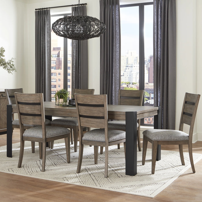Parker House Cedar Fork - Dining 78 inch Rectangular Dining Table with 6 ladderback chairs
