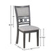 Gia 5 Pc 48" Rectangle Dining Table & 4 Chairs-Gray