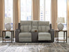 WhipLash Power Reclining Loveseat with Console - Visions in Furniture (La Mirada, CA)