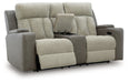 WhipLash Power Reclining Loveseat with Console - Visions in Furniture (La Mirada, CA)