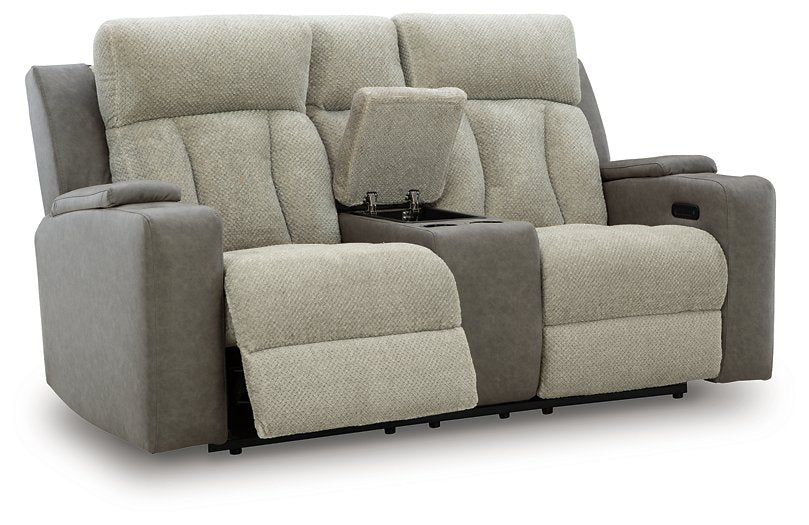 WhipLash Power Reclining Loveseat with Console - Visions in Furniture (La Mirada, CA)