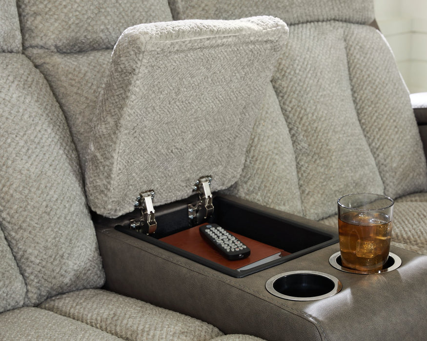 WhipLash Power Reclining Loveseat with Console - Visions in Furniture (La Mirada, CA)