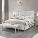 AICO Furniture Penthouse Queen Upholstered Platform Bed in Ash Gray - Visions in Furniture (La Mirada, CA)