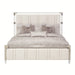 AICO Furniture Penthouse Queen Upholstered Platform Bed in Ash Gray - Visions in Furniture (La Mirada, CA)