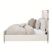 AICO Furniture Penthouse Queen Upholstered Platform Bed in Ash Gray - Visions in Furniture (La Mirada, CA)
