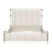 AICO Furniture Penthouse Queen Upholstered Platform Bed in Ash Gray - Visions in Furniture (La Mirada, CA)
