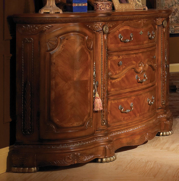 AICO Cortina Dresser in Honey Walnut - Visions in Furniture (La Mirada, CA)
