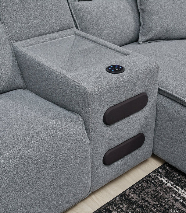 ModMax II Reclining Sectional with Chaise and Audio Console - Visions in Furniture (La Mirada, CA)
