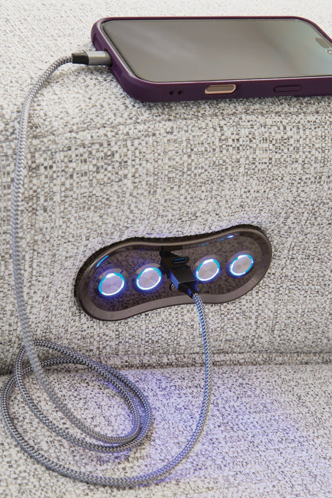 Modmax II Power Reclining Sectional with Audio Consoles - Visions in Furniture (La Mirada, CA)