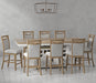 Parker House Americana Modern Dining Island Counter Height Table with 8 upholstered chairs