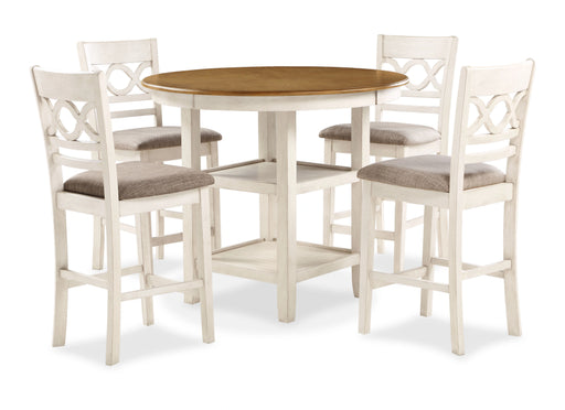 Cori Counter 5 Pc Set-Bisque/Brown