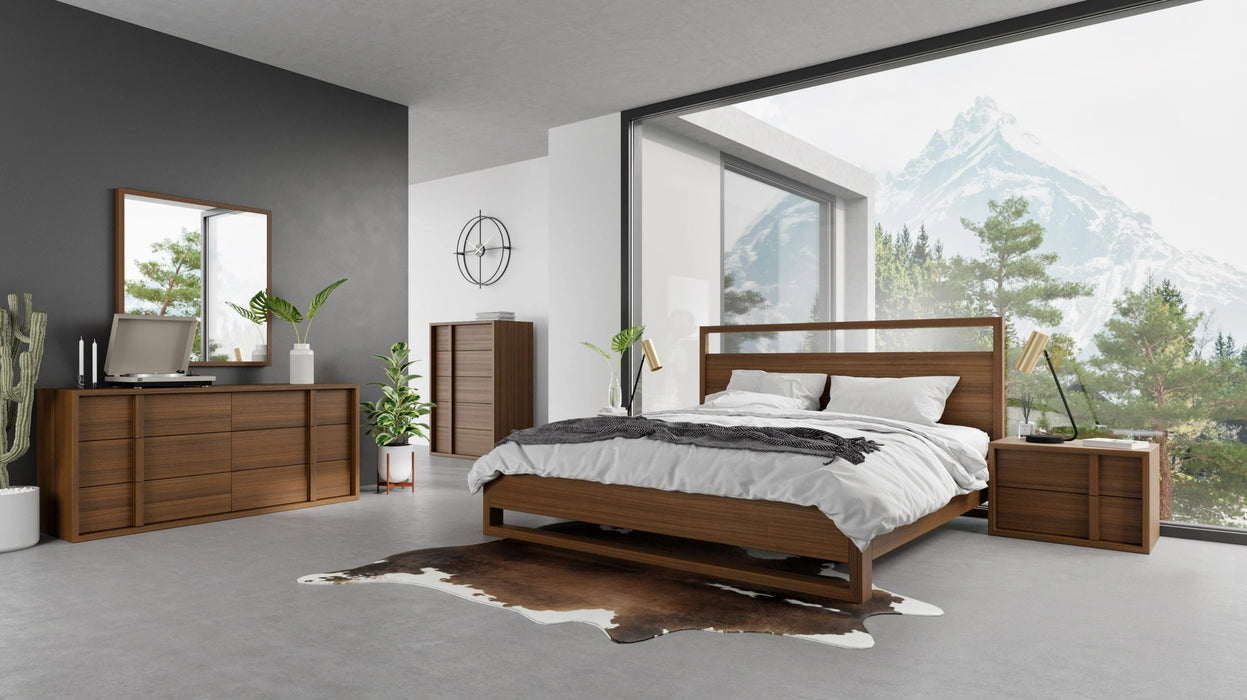 Berlin - Modern Walnut Bed