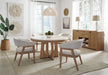 Parker House Escape - Dining 54 Inch Round Table with Buffet Server and 4 Barrel Chairs