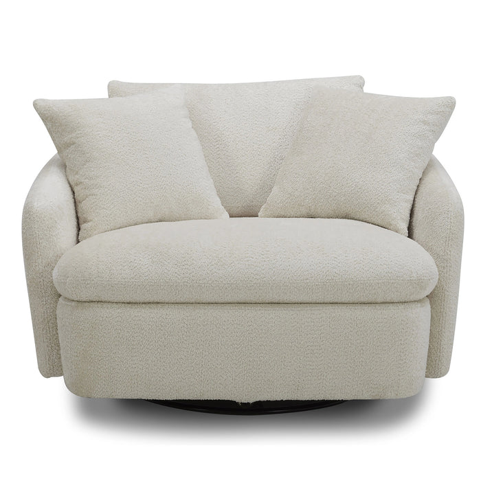 Parker Living Boomer Large Swivel Chair with 2 Toss Pillows Two Pack