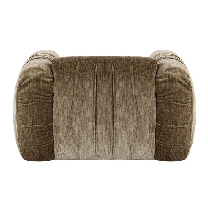 Siegal - Modern Olive Green Fabric Lounge Chair