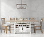Parker House Americana Modern Dining Island Counter Height Table with 6 upholstered chairs