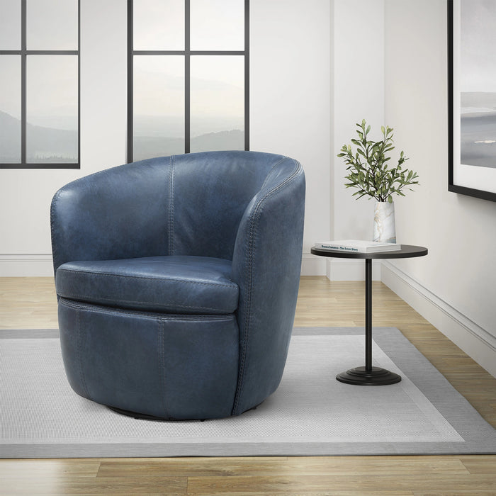Parker Living Barolo 100% Italian Leather Swivel Club Chair