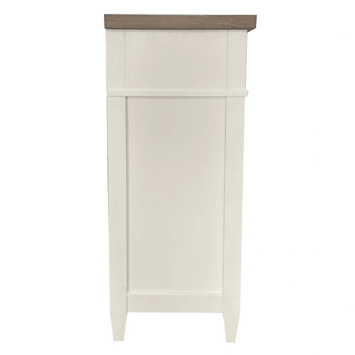 Parker House Americana Modern Bedroom King Shelter Bed 2 Nightstands Dresser with Mirror and Chest