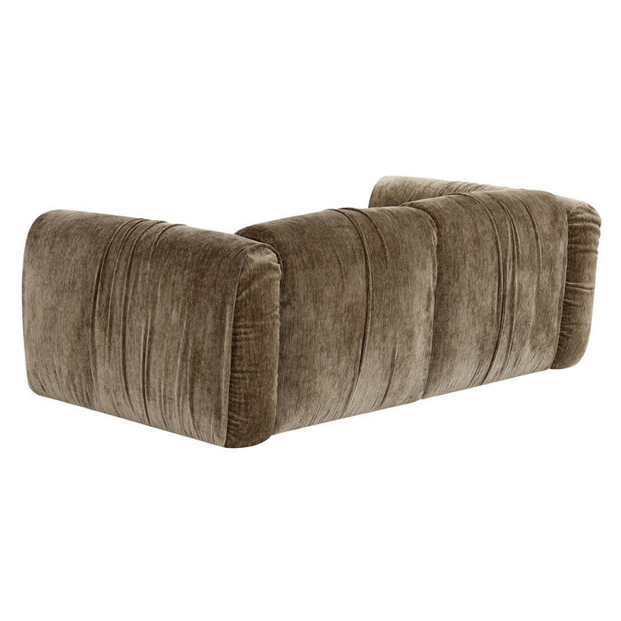Siegal - Modern Olive Green Fabric Loveseat Sofa